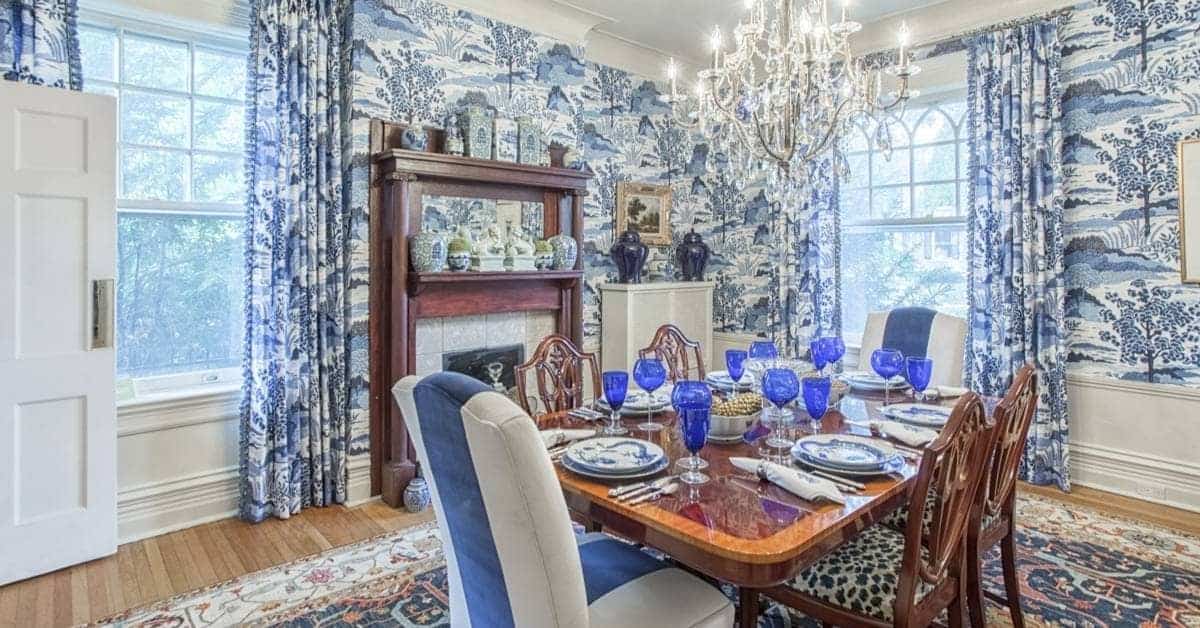 decorating with blue and white porcelain